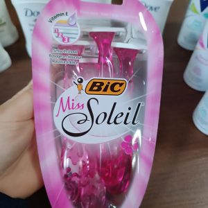 Жіночі станки для гоління Бік Miss Solei 4шт/3леза рожеві