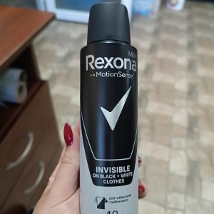 Чоловічий дезодорант Rexona 150мл Невидимий на чорному та білому