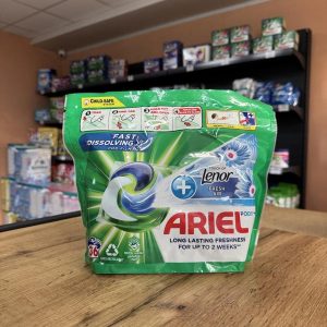 Універсальні капсули Ariel 3in1 Pods з ароматом Lenor Fresh Air. ( блакитні квіти ) фреш/36шт