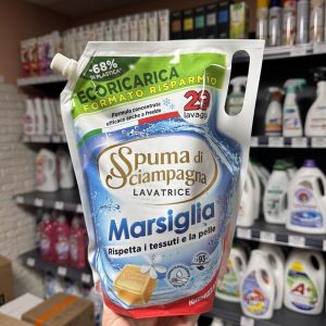 Рідке марсельське мило,засіб для прання Spuma Di Sciampagna Marsiglia Ecoricarica.,Дой-пак 1.3л