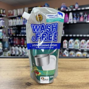 Засіб для миття посуду Wash & Free Екстракт алое вера та лісової суниці дой пак 500 мл