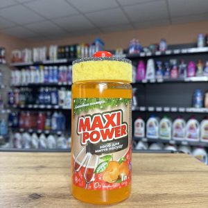 Засіб  для миття посуду Maxi Power з ароматом мандарин 1л(з губкою)