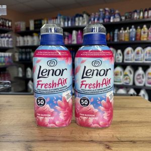 Концентрований  кондиціонер для білизни Lenor Fresh Air Effect Pink Blossom ,Ленор -700мл,50прань рожевий цвіт